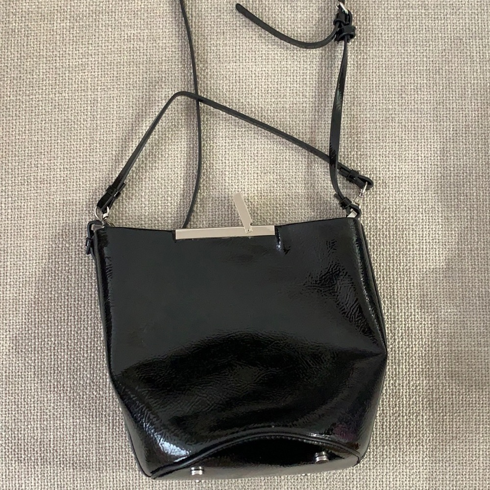 Zara black bucket bag